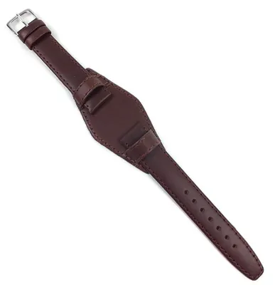 Produktbild von Minott Ersatzband Uhrenarmband mit Unterlage Leder Braun Kalb 18mm 18105S