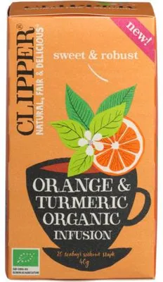 Productafbeelding van Clipper Orange & turmeric infusion  (20 stuks)