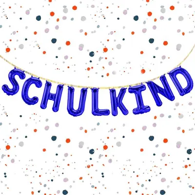 Produktbild von Folienballon Schriftzug Schulkind, Blau, ca. 40 cm für Luftbefüllung