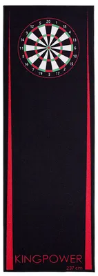 Produktbild von Dart Darts Teppich Dartteppich Dartmatte Steeldart Kingpower-273 x 80 cm, Rot, Dartpfeile, Dartboard, Zubehör, mit Abwurflinie, Dartscheibe, Schutz, Gummi