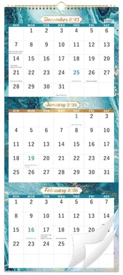 Imagen del producto de Calendario de pared 2024-2025 con vista de 3 meses