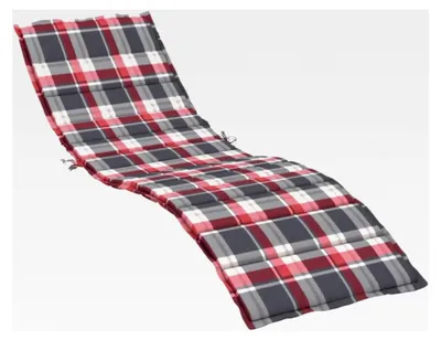 Produktbild von Liegenauflage, Polster für Gartenliege, Rot Karomuster 200x70x3cm Oxford-Gewebe
