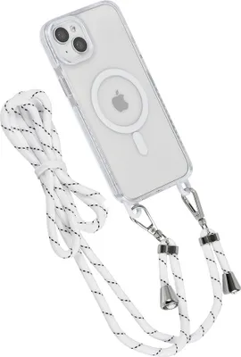 Productafbeelding van TUNIQ iPhone 15 Plus achterhoes - met nekkoord - MagSafe - Wit