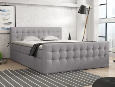 Produktbild von FEDVE Boxspringbett Schlafzimmerbett PUMIKAS , Doppelbett mit Bonell-Matratze und Topper 180x200