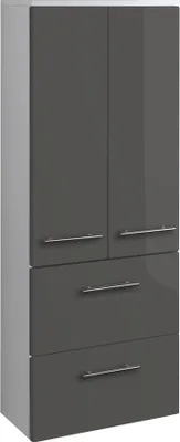 Produktbild von Bad Midischrank Parma in hochglanz grau 50 cm breit