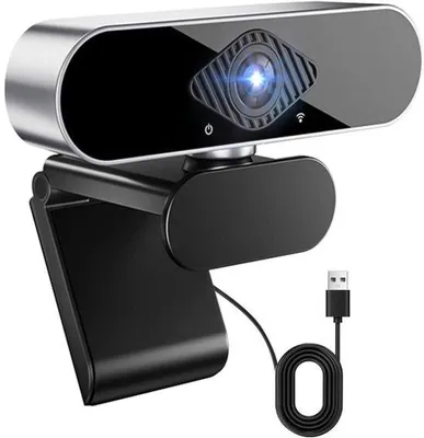 Obrázok produktu pre Mini 360° webová kamera s rozlíšením 1080p HD a mikrofónom – USB webová kamera – Plug and Play – ideálna na videokonferencie, živé vysielanie a nahrávanie
