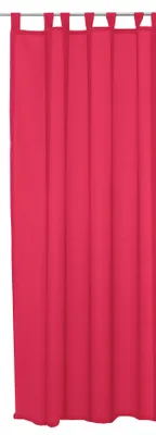 Produktbild von Vorhang pink 140x245 cm halbtransparent Seidenglanz Schlaufen Gardine Schlaufenschal