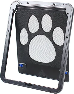 Produktbild von Katzenklappe mit Magnet Hundeklappe Katzentür Kleine Hundetür (schwarz)