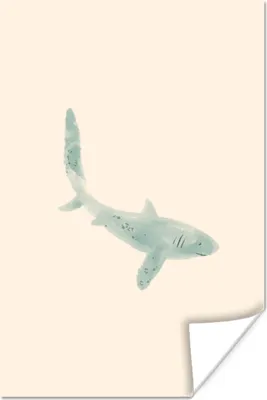 Produktbild von MuchoWow® Poster Fische - Tiere - Aquarell - Pastell 80x120 cm - Papierdruck