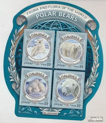 Produktbild von Briefmarken Malediven 2016 Mi 6330-6333 Kleinbogen (kompl. Ausg.) postfrisch Eisbären