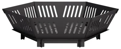 Produktbild von vidaXL Feuerstelle Schwarz 60 x 60 x 18 cm Stahl
