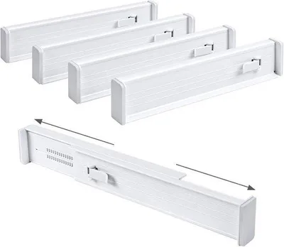 Image de Chargeur réglable - multifonctionnel - lot de 5 - blanc - plastique - 32,6-56 cm