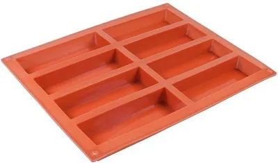 Image de Moules à barres chocolatées en silicone - 8 compartiments - Adaptés à la pâtisserie