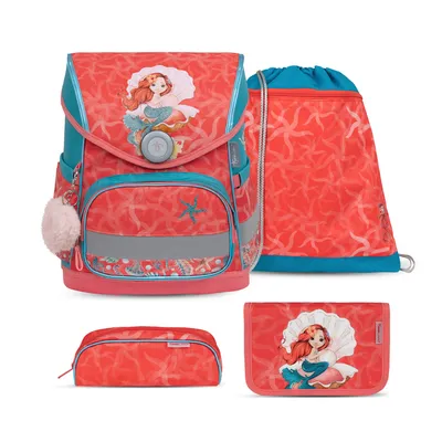 Produktbild von Belmil Compact ergonomisches Schulranzen-Set 4-teilig "Sea Queen" mit Brustgurt, Magnetverschluss