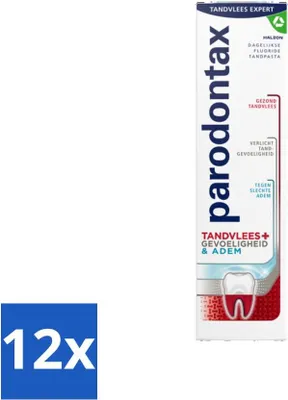 Produktbild von Parodontax Zahnpasta – Zahnfleisch + Empfindlichkeit & Mundgeruch – Täglicher Schutz – 75 ml - Vorteilspack - 12 Stücke