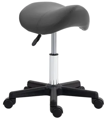 Image de Siège de chaise de bureau pivotant, assise grise | Couleur : Gris | Dimensions : 47 x 48 x 45-59 cm
