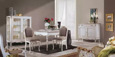 Produktbild von Esszimmer Set Garnitur Vitrine Tisch 4x Stuhl Anrichte luxus Garnitur