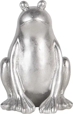 Obrázek produktu pro Clayre & Eef Žába figurka 13x13x20 cm Stříbrný plast
