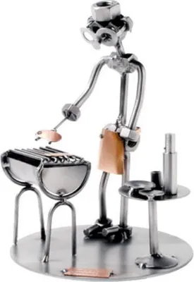 Produktbild von Schraubenmännchen Figur Barbecue aus Metall handgefertigt