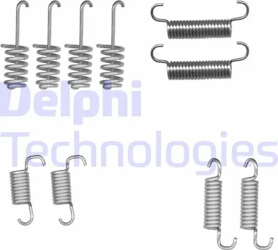 Produktbild von Zubehörsatz Feststellbremsbacken DELPHI hinten passend für MERCEDES-BENZ SPRINTER 3,5-t Kasten (906) SPRINTER 3,5-t Bus (906) für VW Multivan VI