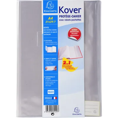 Image de Exacompta 60x Protège-cahier translucide Kover® 21x29,7cm Incolore 32420E