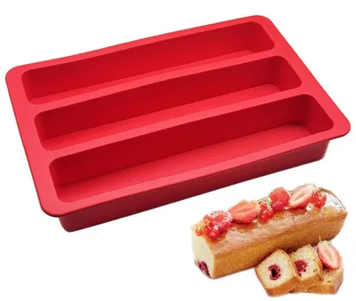 Obrázok produktu pre Silikónová forma na pečenie chleba, 29 x 19 x 5 cm, červená, s nepriľnavým povrchom