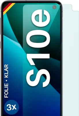 A product image showing a screen protector for a Samsung Galaxy S10e.