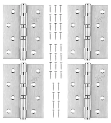 Image de Charnière de porte - Charnière - 100 mm - Acier inoxydable - Lourde - Lot de 4