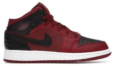 Produktbild von Jordan 1 Mid Team Red Black White (GS) - EU 35.5