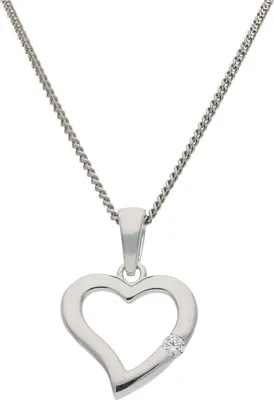 Produktbild von JuwelmaLux Anhänger Herz 925/000 Sterling Silber mit synth. Zirkonia JL10-02-3008