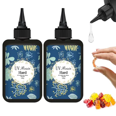 Imagen del producto de Set de 2 resinas UV transparentes de 100 ml para uso creativo