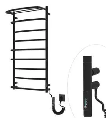 Obrázek produktu pro Koupelnový radiátor elektrický Cascade with Shelf 9 194W 101x53 cm Koupelnová police