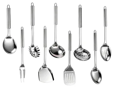 Obrázek produktu pro Sada kuchyňských nástrojů, 9 kusů, z nerezové oceli, pro použití v kuchyni