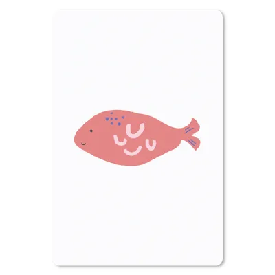Produktbild von MuchoWow® Mauspad Mousepad Pastell - Fisch - Rosa 40x60 cm - Mousepads - Maus Mat - Pad - Mausunterlage - Schreibtisch Accesoire