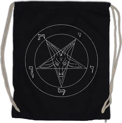 Immagine prodotto di Urban Backwoods Sigil Of Baphomet, borsa da palestra, colore: nero