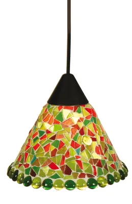 Produktbild von Pendelleuchten - Mosaik-Pendelleuchte, Hängelampe grün, E14-Fassung