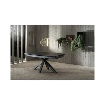 Produktbild von Stół rozkładany z 160 cm do 240 cm, nowoczesny blat ceramiczny na portoro ze szkła hartowanego