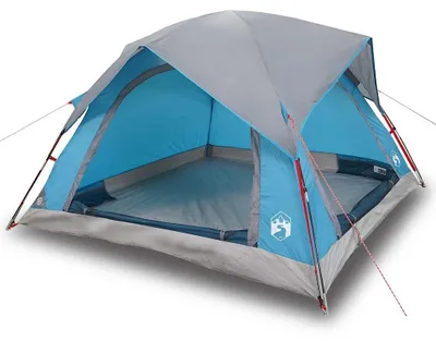Immagine prodotto di vidaXL Tenda da campeggio 4 persone Blu Impermeabile
