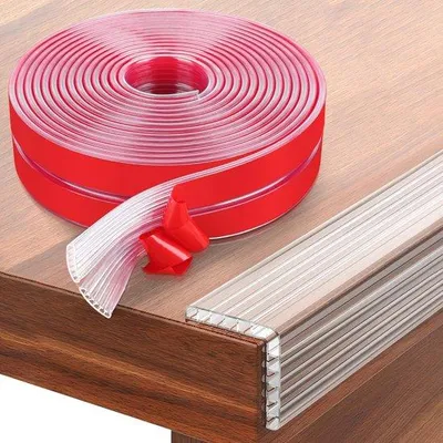 Immagine prodotto di Protezioni angolari trasparenti in silicone per mobili Unyqoos® – protezioni angolari per bambini, silicone spesso, autoadesive,  e BPA