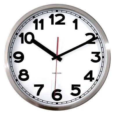 Immagine prodotto di Orologio da parete Karlsson Numeri in acciaio lucido