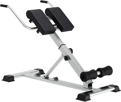 Imagen del producto de Máquina de hiperextensión para abdominales y espalda, con 7 niveles de altura ajustables, plegable, banco romano, equipo de entrenamiento multifuncional, máquina para fortalecer la espalda para uso doméstico, fitness, con capacidad de hasta 100 kg
