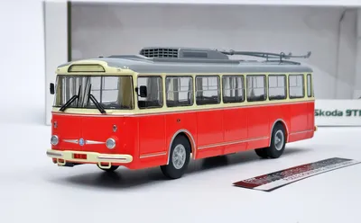 Obrázok produktu pre Škoda 9TR Trolejbus červená/béžová Modimio 1:43
