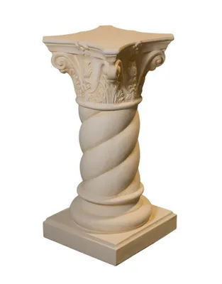 Produktbild von ANTIKES WOHNDESIGN Blumensäule AWD-BS-042 B:34cm H:72cm weiß-matt-antikfinish