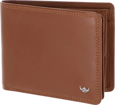 Zdjęcie produktu dla Złoty portfel skórzany Polo RFID Protect billfold 1420 Cognac brązowy
