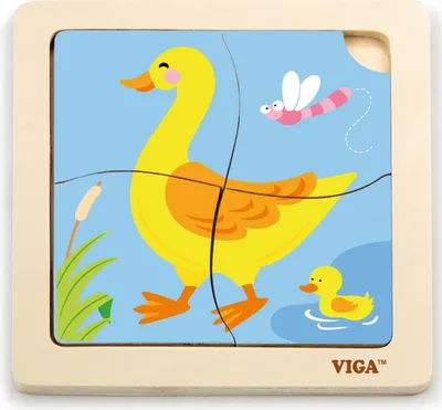 Immagine prodotto di VIGA Pratico puzzle in legno con anatra
