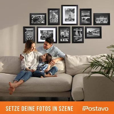 Image de Cadre photo pour le salon - Décoration murale - Collage de photos - Bois - 30 x 40 cm - Accessoires de salon