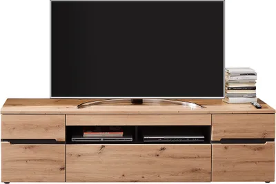 Produktbild von TV Lowboard MANRESA-36 in Artisan Eiche Nb. mit Graphit, B/H/T: ca. 192/53/47 cm