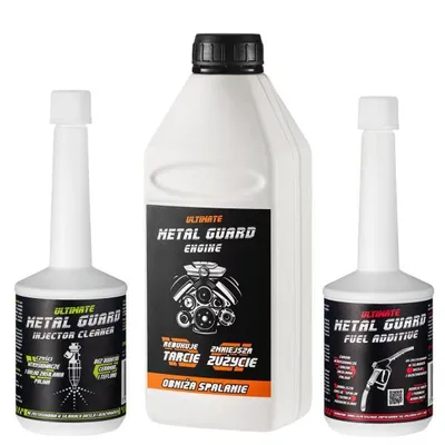 Produktbild von Metal Guard Mega Set 900 ml Engine Fuel Cleaner Motoröl Additiv Kraftstoffzusatz Diesel Benzin Quad Rasenmäher Motorschutz Reibungsschutz