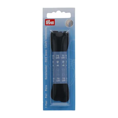 Obrázok produktu pre Šnúrové šnúrky 5 mm, 75 cm, čierne