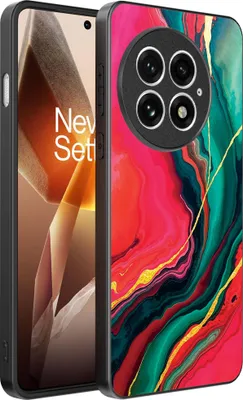 Produktbild von Smartphonica Telefon Fall geeignet für OnePlus 13 mit rot grün Marmor Print - TPU Backcover Fall rot grün Marmor Design